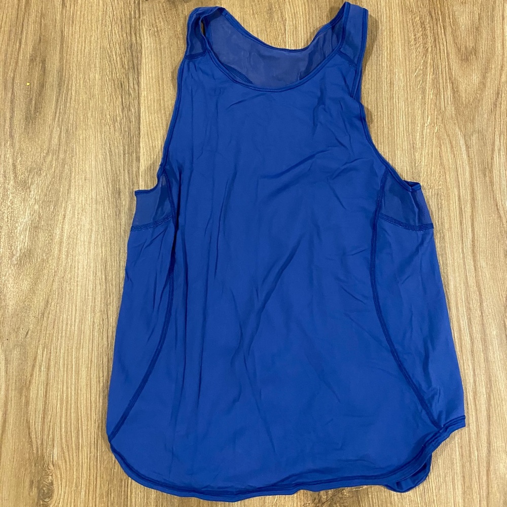 Blue Lululemon high neck top